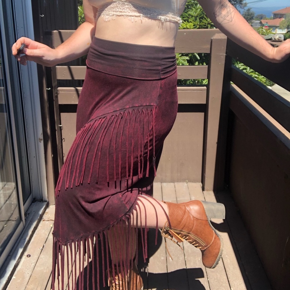 💜 Purple Fringe Skirt 💜